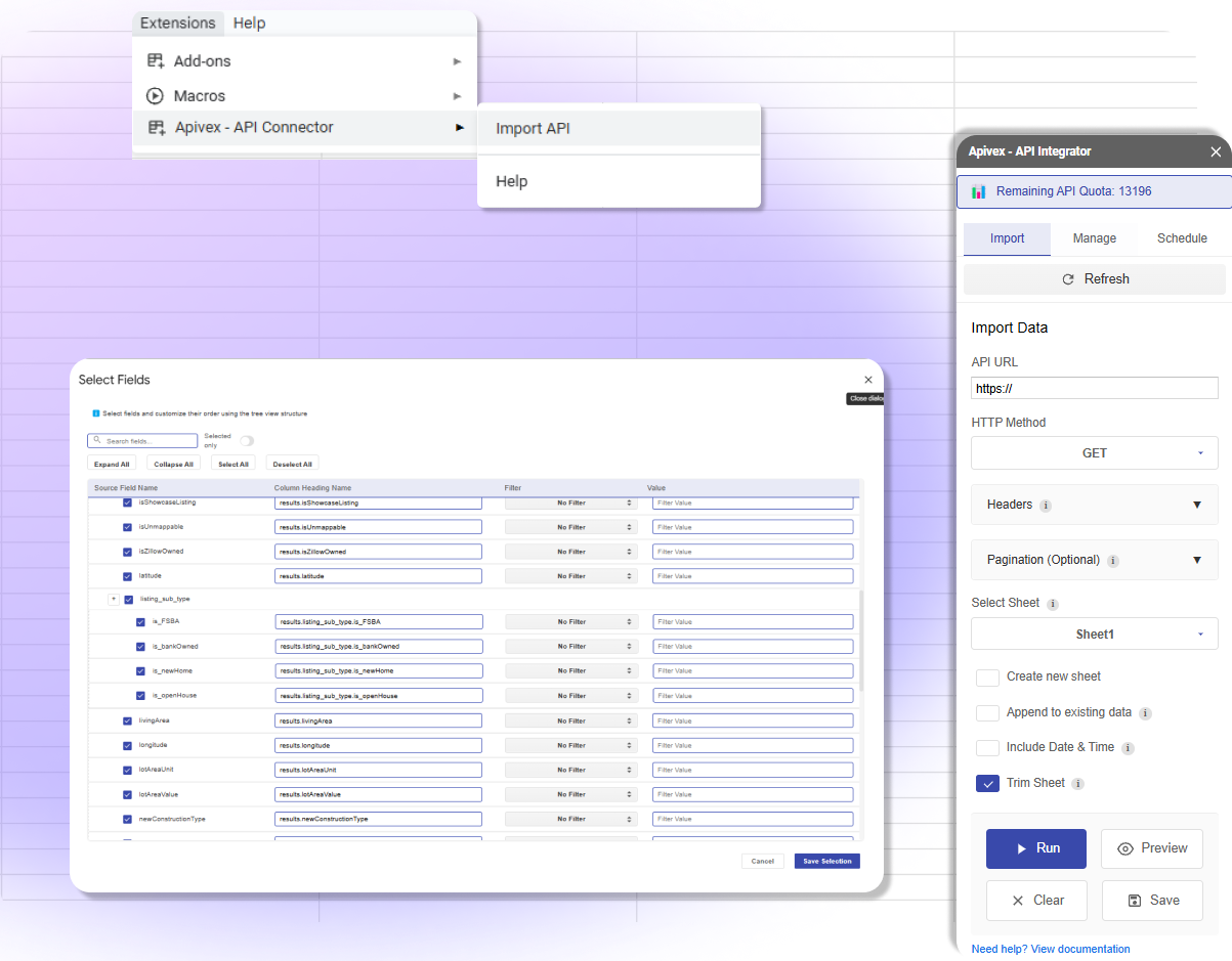 Google Sheets Add-on Preview